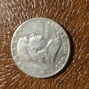 Vintage 1950 Silver Franklin Half Dollar